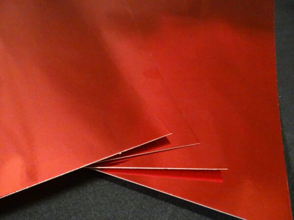 Papel A4 Laminado Artesanato Vermelho - Imagem 2