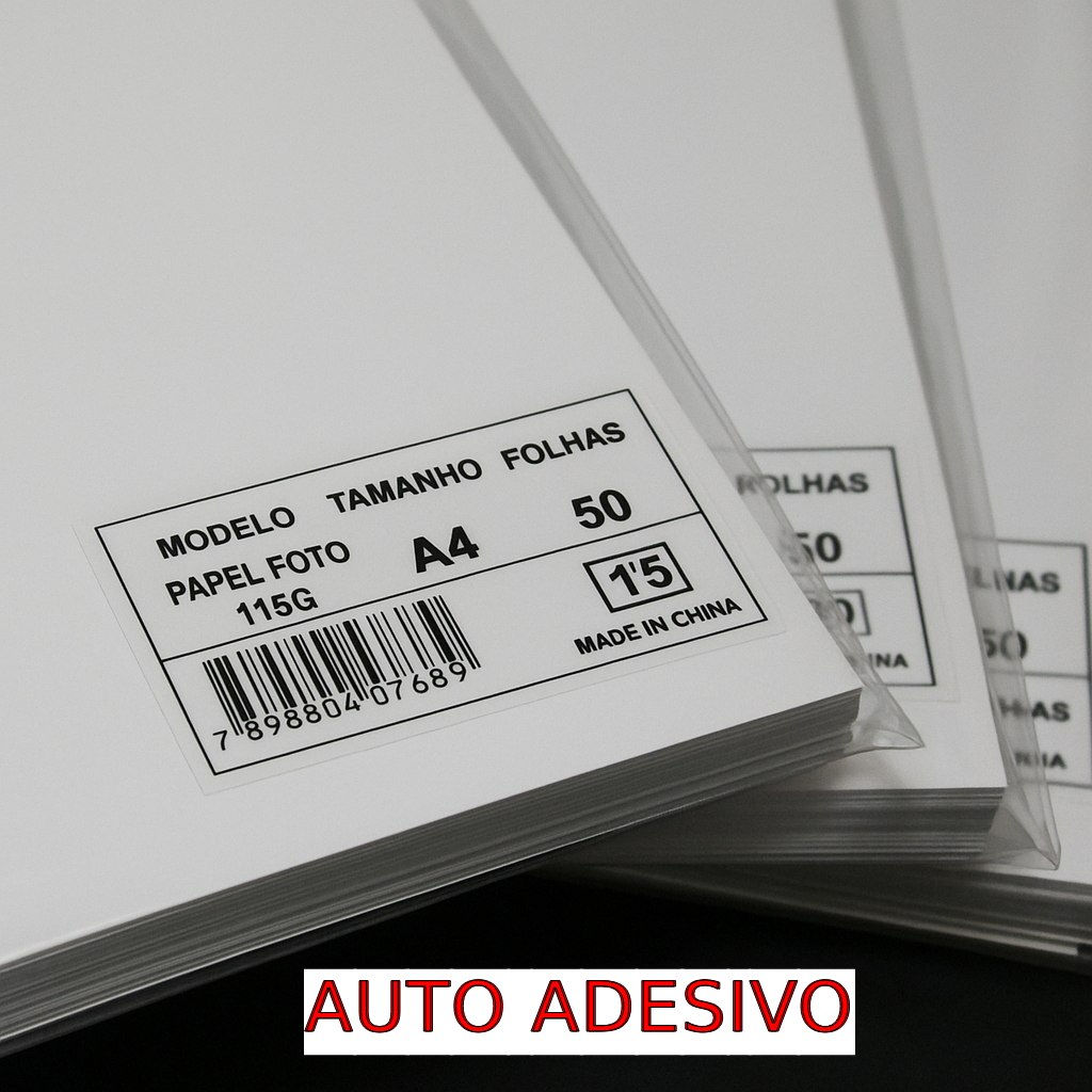 Papel Fotográfico Adesivo Glossy A4 115g