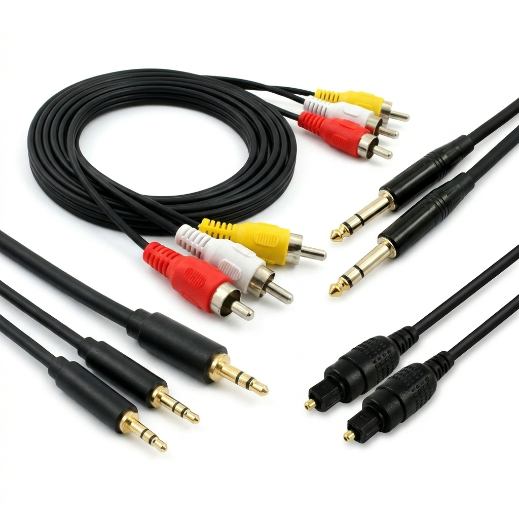Cabos de Áudio – RCA, P2, P10, Cabo Óptico e Adaptadores