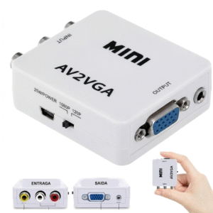 Conversor AV para VGA (RCA para VGA)