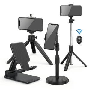 Suportes para Celular, Pau de Selfie, Suporte de Mesa e Tripé – Diversos Modelos