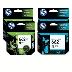 Cartucho HP 662 Original – Preto e Colorido (2ml e XL)