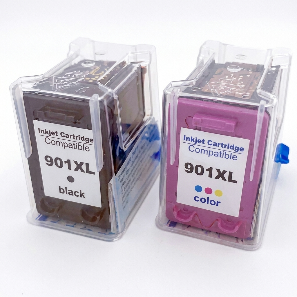 Cartucho Compatível HP 901 – Preto e Colorido 10ml