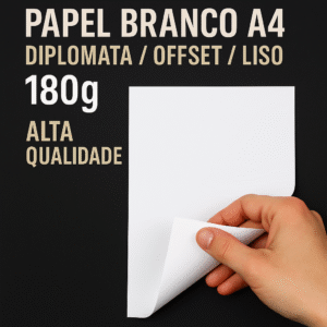 Papel Branco A4 180g Diplomata / Offset / Liso